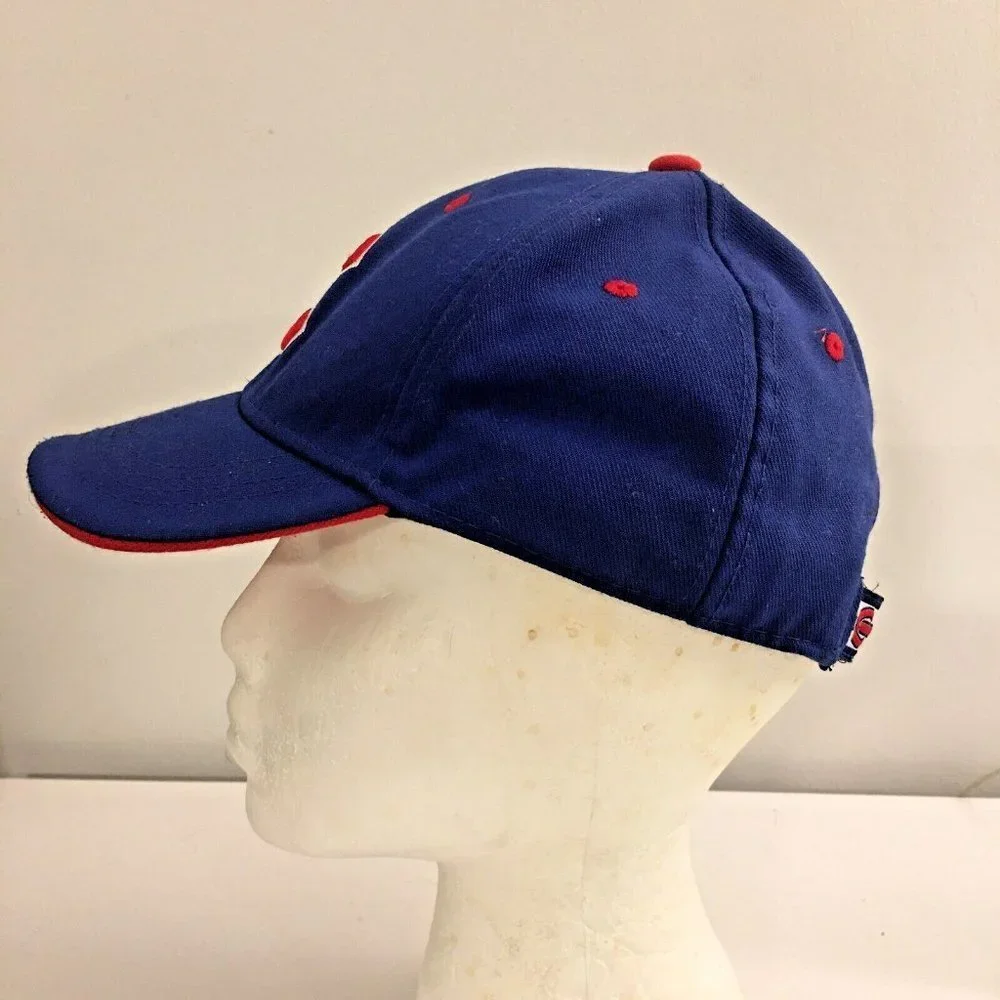 FAN FAVORITE Blue Red Chicago Cubs Adjustable Flat Bill Youth Kids Baseball Hat - Picture 4 of 9